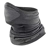 BRUBECK M-Pro Halbe Gesichtshaube Snowboard | Ski Balaclava 42% Merino | atmungsaktive Gesichtsmaske Skimaske | Gr. S - M | Anthrazit | KM10780