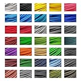 Geflechtschlauch Gewebeschlauch Kabelschlauch PET Sleeve Kabelschutz 5/10 Meter (Ø18mm (flach), Snow White (weiß), 5)