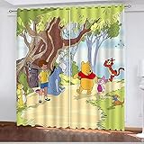 Bfrdollf Winnie The Pooh verdunkelungsvorhang wasserdichter Stoff gardinen für kinderzimmer,Ösen Oben für gardinen?3D-Digitaldruck 100% Polyester (100×140(BxH),11)