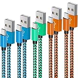 AWINBOW USB C Kabel, 5 Stück / 2 m, USB Typ C Schnellladekabel – Nylon geflochtenes USB C Sync Kabel für Galaxy S10/S9/S8+/S8, MacBook, Sony XZ, HTC 10, OnePlus 5T, Huawei P9 usw