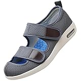 Geschwollene Verstellbare Schuhe,Arthritis Ödem Einstellbare Bequeme Hausschuhe Geschlossene Zehen.,grey▁45
