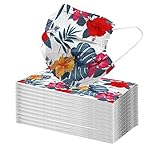 YpingLonk 100 Stück ?? ?????? Mundschutz Erwachsene Einweg 3-lagig mit Motiv Bunt Atmungsaktiv Mund und Nasenschutz Winddicht Multifunktionstuch Koptuch S