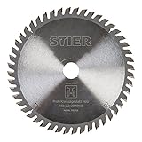 STIER Kreissägeblatt Profi, Holz, 160 x 2,2 x 20 mm, 48 Zähne, für verschiedene Hölzer z.B. Spanplatten, Hartfaserplatten, Gispkartonp