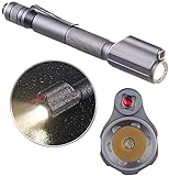 KryoLights Laser Lampe: 2in1-Profi-Pen-Light, LED-Taschenlampe & Laser-Pointer, 110 lm, 3 W (Taschenlampe mit Laserpointer)