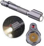 KryoLights Laser Lampe: 2in1-Profi-Pen-Light, LED-Taschenlampe & Laser-Pointer, 110 lm, 3 W (Taschenlampe mit Laserpointer)