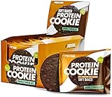 Protein Cookie Vegan - Double Chocolate (12x75g) - Unglaublich lecker - 20% Eiweiß pro Cookie – Vegane soft-baked Proteinkekse – Ballaststoffreich - 60% weniger Fett als normale Schokokek