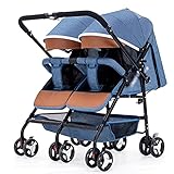 Kinderwagen Kindersportwagen Twin Baby-Kinderwagen, abnehmbares und leicht faltbares, langes, langes Baby, sitzen & Legen, zweite Babywagen, kann auf den Aufzug gelangen Kinderwagen Klappbarer Buggy