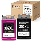 PINALL 2 Druckerpatronen Kompatibel HP 302XL für HP DeskJet 3639 3630 OfficeJet 3831 3830 3833 OfficeJet 5230 5232 4655 4650Envy 4525 4500 4520 Druck