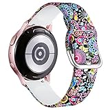 Vobafe Armband Kompatibel mit Samsung Galaxy Watch Armband, Fadeless Gedruckt Silikon Ersatzarmband für Galaxy Watch Active/Active 2 40mm/44mm/Watch 3 41mm/Gear Sport Uhrenarmband, Feuerwerk