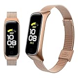 Mijobs Armband Samsung Galaxy Fit 2, Ersatzband für Samsung Galaxy Fit 2 Stahl Band Edelstahl verstellbar Armband (Nicht kompatibel mit Samsung Galaxy Fit E)