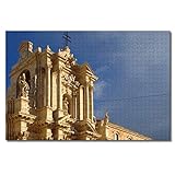 Italien Syrakus Kathedrale Sizilien Puzzle für Erwachsene Kinder 1000 Stück Familien-Lernspiel Holzpuzzles Reise-Souvenirs Geschenk