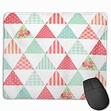 Niedliches Gaming-Mauspad, Schreibtisch-Mauspad, kleines Mauspad für Laptop-Computer, Mausmatte Niedlicher Vintage als Patchwork in Shabby Chic-Stoffen Vorhänge Teppiche Tischdeck