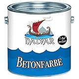 Halvar Betonfarbe Bodenfarbe skandinavische Fassadenfarbe Beton Putz Stein Mauerwerk mineralische Untergründe Zementfarbe Boden-Beschichtung Kunststoffbeschichtung (2,5 L, Anthrazitgrau (RAL 7016))