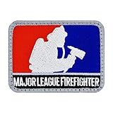 Café Viereck ® Major League Firefighter Feuerwehr Fun Patch Gestickt mit Klett - 8 x 6