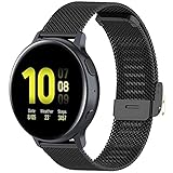 Kompatibel mit Honor Magic Watch 2 42mm/Huawei Watch GT2 42mm/Galaxy Watch Active 2/Galaxy Watch 42mm/Garmin Venu Sq/Sq Music/Venu Armband Masche Metallband Uhrenarmb