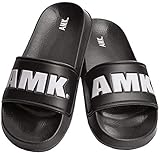 AMK Slides, Unisex Niedrige Hausschuhe, Mehrfarbig (blk/wht 00050), 40 EU (6 UK)