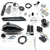 80CC Fahrradmotor Kits 2-Takt-Benzinmotor Einzylinder, Luftkühlung Elektrofahrrad-Umbau-Set Geringes Geräusch Pedal Cycle Benzinmotor Kit für Mountainbikes, Rennräder, C