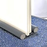 2x Doppelseitiger Zugluftstopper für Türen – ca. 95 cm – Zuschneidbare Türdichtung gegen Zugluft an Eingangstüren, Balkontüren, Zimmertüren – Luftzugstopper, Türdichtung – Universeller Windstopp