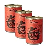 NABIO Chili Sin Carne Eintopf, vegan, Bio Fertiggericht, Dose, 3er Pack (3 x 400 g), 2869 70000