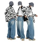 Männer Jeans Breite Bein Denim Cargo Pant Lose Gerade Baggy Männer Jean Streetwear Skateboard Hose Hüfte Hop Neutral Hosen,Blau,S