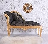 Chaiselongue Barock Ottomane Antik Sofa Gold Schwarz Liege Polsterbank cat508a34 Palazzo Exk