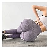 Leggings Leggings for Frauen Hintern Heben Hohe Taille Yoga Pants Strumpfhosen Elastische Atmungsaktive Leggings Externe Tragen Athletische Leggings Yogahose (Color : Purple, Größe : Small)