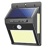 Upgraded Solar Lights Outdoor 100 LED Motion Sensor Security Wall Lights Waterproof Security Lights 300° Super Bright for Front Door,Garage,Yard,Fence (1 Pack)