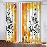 TTBBBB Verdunklungsvorhang Gelb Buchstaben abstrakt B 264 x H 242 cm Gardinen Verdunkelungsvorhang Schlafzimmer Kinderzimmer Thermovorhang Fensterdekoration 3D Muster Ösen schal 2Er S