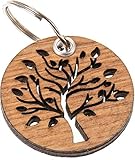 Lebensbaum Schlüsselanhänger Holz E