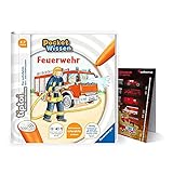 Collectix Ravensburger ® tiptoi Buch 4-7 Jahre | Pocket Wissen - Feuerwehr + Kinder Feuerwehr Fahrzeuge Poster | Pocketwissen, Tip TOI, unterwegs, k