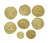 Eurofusioni Römische antike Münzen - Vergoldetes Metall - Set 8 Stück