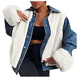 Damen Strickjacken Mäntel Plüschmantel Kapuzenjacke Mit Taschen Kapuze Wintermantel Winterjacke, Warm Cardigan Kunstpelz Pelzmantel Lose Teddyfell Parka Elegant Overcoat Cardigan Casual Revers Outw