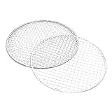 RNSUNH Einweg-Grillmatte, rund, Einweg-Draht-Grillroste, Grillroste für den Außenbereich, Blumenarrangement, 27,9 cm, 5 Stück