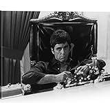 islandburner Bild Bilder auf Leinwand Al Pacino Scarface 1p XXL Poster Leinwandbild Wandbilder Dekoartikel Wohnzimmer Marke islandb