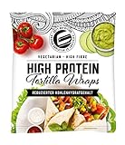 Got7 Nutrition High Protein Tortilla Wraps – Vegetarisch – High Fibre – reduzierter Kohlenhydratgehalt - Extra groß 20 cm (4 Wraps - 280g)
