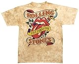 Liquid Blue Herren Rolling Stones Tattoo Kurzarm T-Shirt - Braun - X-Groß