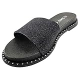 Siebi's Rinia Badeschuhe Damen modische, Flexible und leichte Pantolette: Größe: 39 EU | Farbe: Schw