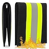 Arctotti Faltbare Geldbörse mit reflektierenden Streifen, robuster Stoff, RFID-blockierend, Feuerwehr-Bunker-Ausrüstung, Geldtasche für Herren, mit Geschenk-Box, Von,