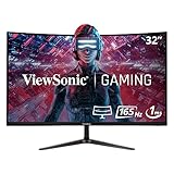 Viewsonic VX3218-PC-MHD 80 cm (32 Zoll) Curved Gaming Monitor (Full-HD, Adaptive Sync, 1 ms, 165 Hz, HDMI, DP, geringer Input Lag, Lautsprecher) Schw