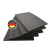 WS · SYSTEM Schaumstoff-Zuschnitt in 50 x 50 x 1 cm (1 Stück) – vielseitige schwarze Schaumstoffplatte MADE IN GERMANY zum Basteln, Dämmen, als Werkzeugeinlage zum selb