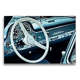 CALVENDO Premium Textil-Leinwand 75 x 50 cm Quer-Format Mercedes Benz 300 SL Flügeltürer, 1955, 2996 CCM, 215 PS, 250 km/h, Leinwanddruck von Dieter Mey