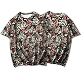 SSBZYES Herren-T-Shirts mit kurzen Ärmeln Herren-T-Shirts in großen Größen Herren-T-Shirts mit Rundhalsausschnitt Herren-Oberteile mit Blumenmustern Modische Kurzarm-T-Shirts für Damen und H