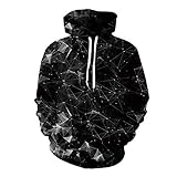 QWERD Herren 3D Druck Kaputzenpullover Hoodies mit Tasche Langarm Bunt mit Kaputzen Oversized Unisex 3D Druck Hoodie Kapuzenpullover Langarm Sweatshirt Kapuzenjacke mit Drawstring Taschen S-5XL