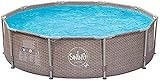 well2wellness® Framepool Frameschwimmbecken Swing Wicker Design 3.05m x 76