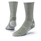 Maggie's Organics Urban Hiker Crew Socken aus Biowolle, Unisex, 1 Paar, Grün , Larg