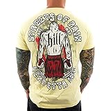 Vendetta Inc. Shirt Streets of Pain 1064 gelb Clubwear Biker MMA Fight Shirt (L)