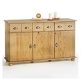 IDIMEX Apothekerkommode Kommode Anrichte Apothekenschrank Sideboard Colmar, Kiefer massiv, gebeizt/gew