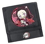 HANDAFA Anime Demon Slayer Tri-fold Wallet Manga Kimetsu No Yaiba Wallet Unisex Cosplay Slim Purse (Nazuko)