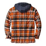 SSLLM Herren Zip Kapuzenpullover Mode Klassisch Karrierte Freizeitjacke Doppeljacke mit Kapuzen Casual Dünne Sweatshirt Kapuzenjacke Herbst Winter Outdoorjacke Reißverschlussjack