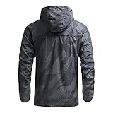 Herren Jacke Crinkle Panel Track Jacket Bergsteigerjacke Outdoor leichte Freizeitjacke Windschutz schnell trocknender Mantel Langarm Kapuzen Sweatshirt Tops Bluse Softshelljacke Traingsjack